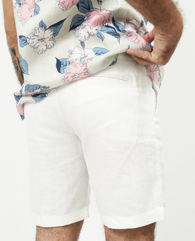Premium Linen Shorts - White
