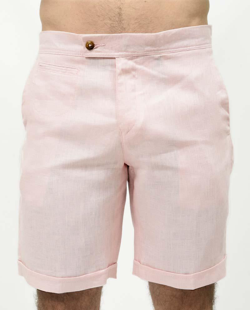 Premium Linen Shorts - Light Pink