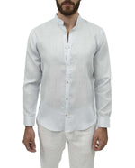 Premium Linen Long Sleeve Shirt - Baby Blue